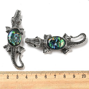 Dual-use Items Alloy Crocodile Brooch(JEWB-C026-01K-AS)-3