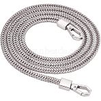 Bag Strap Chains, with Iron Cuban Link Chains and Alloy Swivel Clasps, for Bag Straps Replacement Accessories, Platinum, 106x0.75x0.25cm(FIND-WH0043-90P)