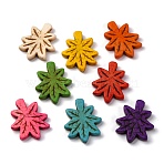 Synthetic Turquoise Pendants, Leaf Charms, Dyed, Mixed Color, 30x24x4mm, Hole: 1.4mm(G-C147-04)