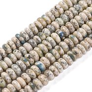 Natural K2 Stone Beads Strands, Rondelle, 7~8.5x3~4mm, Hole: 1mm, about 105~108pcs/strand, 15.55~15.94''(39.5~40.5cm)(G-G136-E04-02)