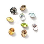 Faceted K9 Glass Rhinestone Cabochons, Pointed Back & Back Plated, Diamond, Mixed Color, 5x3.5mm(GGLA-R402-08B)