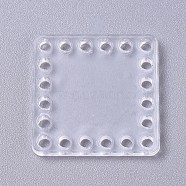 Transparent Acrylic Weaving Board, Weaving Material, for Knitting Bag, Women Bags Handmade DIY Accessories, Square, Clear, 25x25x2mm, Hole: 2mm, Diagonal Length: 33mm(DIY-WH0152-92)
