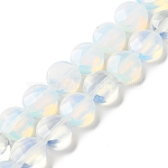 Opalite Beads Strands, Faceted, Flat Round, 10~10.5x4.5~5.5mm, Hole: 1.2mm, about 20pcs/strand, 7.80 inch(19.8cm)(G-K357-B17-01)