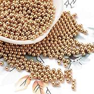 CCB Plastic Beads, No Hole, Round, Golden, 2.5mm(CCB-K012-12G)