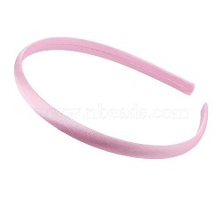 Satin Hair Bands, Jewelry Hair Accessories, Pearl Pink, 360x10mm(PW-WG73664-02)