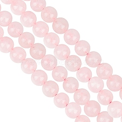 GOMAKERER 2 Strands Natural Rose Quartz Dyed Beads Strands, Round, 6mm, Hole: 1mm, about 65pcs/strand, 14.90 inch(37.84cm)(G-GO0001-27A)