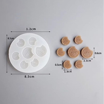 Biscuits DIY Food Grade Silicone Fondant Molds, for Chocolate Candy Making, Food, 85x81x12mm