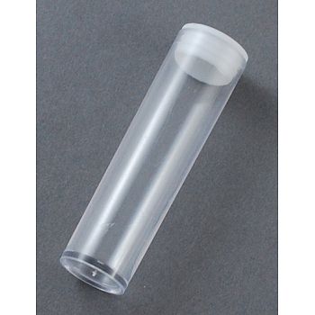 Plastic Bead Containers, Bottle, Clear, 5.5x1.5cm, Capacity: 2ml(0.06 fl. oz)