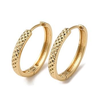 Brass Hoop Earring, Ring, Light Gold, 24x3mm