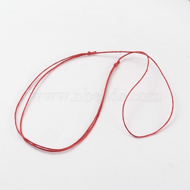 1mm Red Waxed Cotton Cord Necklace Making