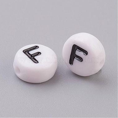 Flat Round with Letter F Acrylic Beads(X-PL37C9070-F)-2