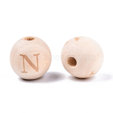 Unfinished Natural Wood European Beads(WOOD-S045-143A-01N)-2