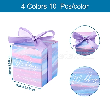 Magibeads 40sets 4 boîtes de bonbons en papier à pli carré de couleur(CON-MB0001-17)-3