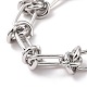 Non-Tarnish 304 Stainless Steel Knot Link Chain Bracelet for Men Women(BJEW-E020-01P)-2