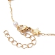 Brass Star & ABS Imitation Pearl Beaded Chain Bracelet Making(AJEW-JB01150-38)-3