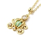 Cubic Zirconia Pumpkin Carriage Pendant Necklace with Synthetic Crystal Beads(NJEW-G016-01B)-1