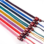 16Pcs 8 Colors Polyester Cord Necklaces Making, with Wood Beads, Mixed Color, 26.46 inch(67.2cm), 2pcs/color(MAK-TA0001-19)