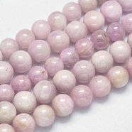 Round Natural Kunzite Beads Strands, Spodumene Beads, Grade AB+, 8mm, Hole: 1mm, about 49pcs/strand, 15.5 inches(G-K068-27-8mm)