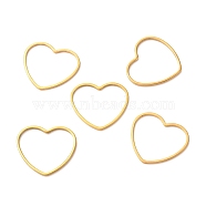 201 Stainless Steel Linking Rings, Heart, Golden, 18x19.5x1mm(X-STAS-C030-02C-G)