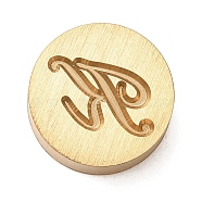 Golden Tone Brass Letter Stamps, with Black Wooden Handles, for DIY Wax Seal Stamps, Letter K, 79.5x12x12mm(KK-R005-01K)