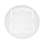 Transparent Acrylic Quilting Templates, Quilting Rulers, Quilting Frames, for Applying Vinyl & Sublimation Designs On Shirts, Flat Round, Clear, 38.8x0.35cm, Hole: 10mm(DIY-WH0381-005)