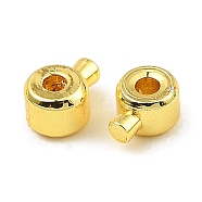 Brass Crimp Beads, Long-Lasting Plated, Column, Real 18K Gold Plated, 4.5x3.5x2.5mm, Hole: 0.9mm(KK-Z030-17B-G)