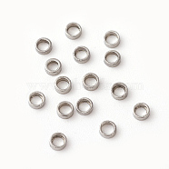 201 Stainless Steel Linking Rings, Ring, Stainless Steel Color, 2.5x1mm, Inner Diameter: 1.6mm(X-STAS-F192-009P-05)