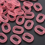 Transparent Acrylic Linking Rings, Quick Link Connectors, Frosted, Oval, Salmon, 19.5x15x5mm, Inner Diameter: 6x11
mm(MACR-S373-19B-D04)