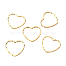 201 Stainless Steel Linking Rings, Heart, Golden, 18x19.5x1mm(X-STAS-C030-02C-G)