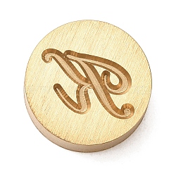 Golden Tone Brass Letter Stamps, with Black Wooden Handles, for DIY Wax Seal Stamps, Letter K, 79.5x12x12mm(KK-R005-01K)