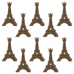 Tibetan Style Alloy Memo Holders, Message Photo Holder Clips, Eiffel Tower, Antique Bronze, 54x35x18mm(AJEW-WH0258-541)
