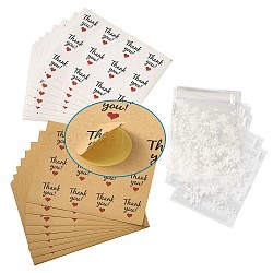 Printed Plastic Bags, with Adhesive, Snowflake and Sealing Stickers, Clear, 9.9x10cm(PE-TA0001-01)