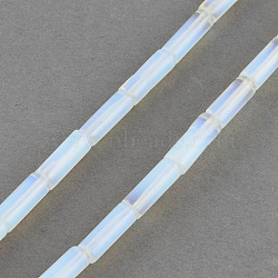 Opalite Beads Strands, Tube, Azure, 13x4~5mm, Hole: 1mm, about 27~30pcs/strand, 15.3 inch(G-R181-21)