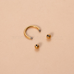 G23 Titanium Circular/Horseshoe Barbell Nose Rings, Golden, 8mm, Pin: 1.2mm(WGFD71D-04)