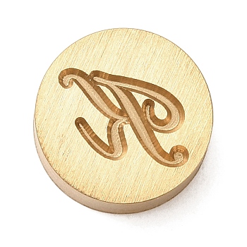 Golden Tone Brass Letter Stamps, with Black Wooden Handles, for DIY Wax Seal Stamps, Letter K, 79.5x12x12mm