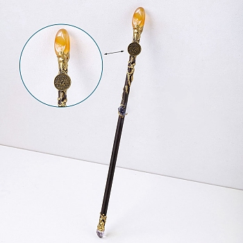Natural Agate Twelve Constellation Magic Wand, Cosplay Magic Wand, for Witches and Wizards, Virgo, 300mm