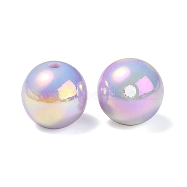 UV Plating Rainbow Iridescent Acrylic Beads(OACR-F004-08D)-3