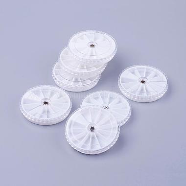White Round Plastic Beads Containers