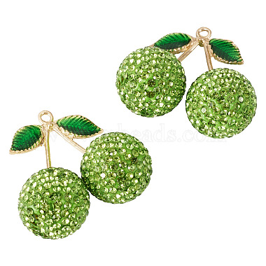 2Pcs Alloy Cherry Charms(FIND-TA0009-30F)-2