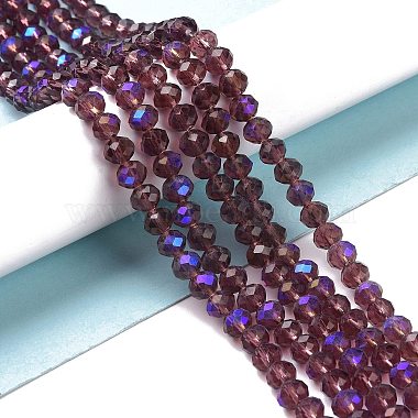 Chapelets de perles en verre galvanoplastique(EGLA-A034-T10mm-L14)-4