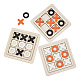 3 Sets 3 Colors Wood Tic Tac Toe Board Game(AJEW-NB0005-35)-1