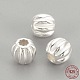 925 Sterling Silver Corrugated Beads(STER-S002-14-5mm)-1