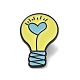 bombilla estilo dibujos animados con alfileres esmaltados en forma de corazón(JEWB-H016-01EB-01)-1