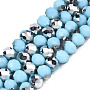 Light Sky Blue Rondelle Glass Beads(EGLA-A034-P8mm-M03-01)