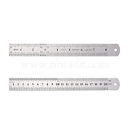 Stainless Steel Rulers, Max Value: 20cm, Min Value: 1mm, Gray, 230x26x1mm(TOOL-D009-1)