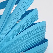 Quilling Paper Strips, Deep Sky Blue, 530x5mm, about 120strips/bag(X-DIY-J001-5mm-B08)