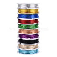 Round Aluminum Wire, Mixed Color, 20 Gauge, 0.8mm, 5m/roll, 10rolls/group(AW-PH0001-03)