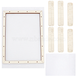 Basswood Assembled Paper Making Frame, with Gauze, Rectangle, Blanched Almond, finished product: 400x300mm(DIY-WH0308)