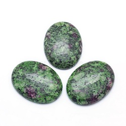 Natural Ruby in Zoisite Cabochons, Oval, 40x30x7.5~8mm(X-G-P393-I22)