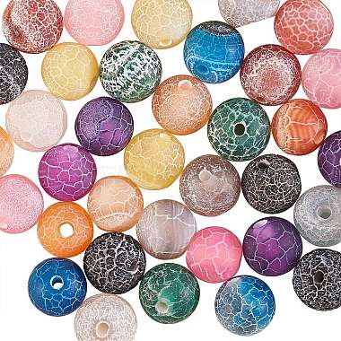 200Pcs 10 Colors Natural Weathered & Crackle Agate Beads Strands(G-CJ0001-54)-4